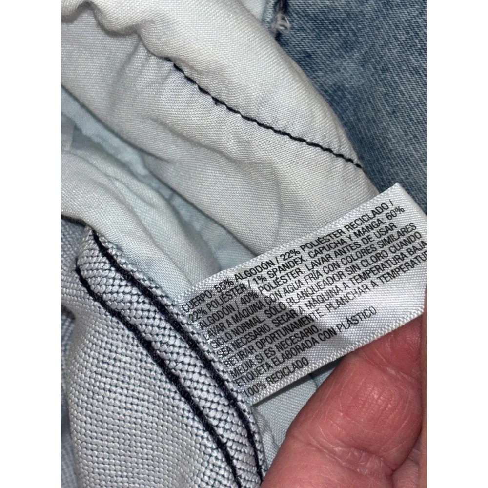 ART CLASS Boys Denim Jacket Jean Sweatshirt Hooded Medium‎ Light Wash Grey 8 10